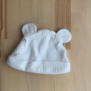 Janie and Jack baby pointelle bear ear beanie